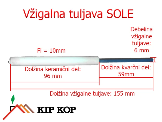 SOLE KVARČNA VŽIGALNA TULJAVA SVEČKA ZA KAMINSKE PEČI NA PELETE Z GARANCIJO